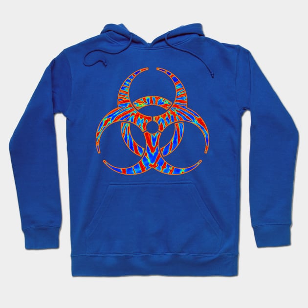 Heat Map Biohazard Hoodie by ARTWORKandBEYOND